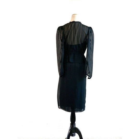 LIZZY & JOHNNY BY LUCERO Sheer Black Halter Dress Jacket Set size 7/8 - Picture 10 of 12
